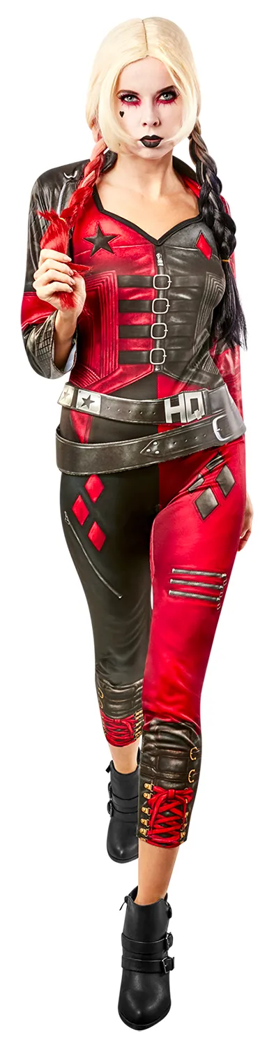 rubies-harley-quinn-the-suicide-squad-kost-m-overall-rot-schwarz-erwachsene image 1