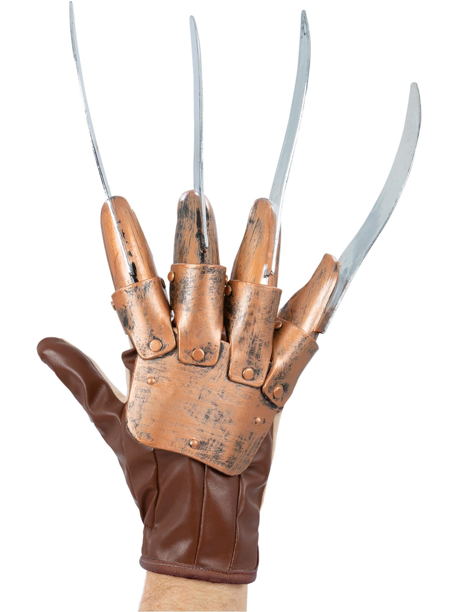 smiffys-fever-freddy-krueger-handschuh-braun-halloween image 1