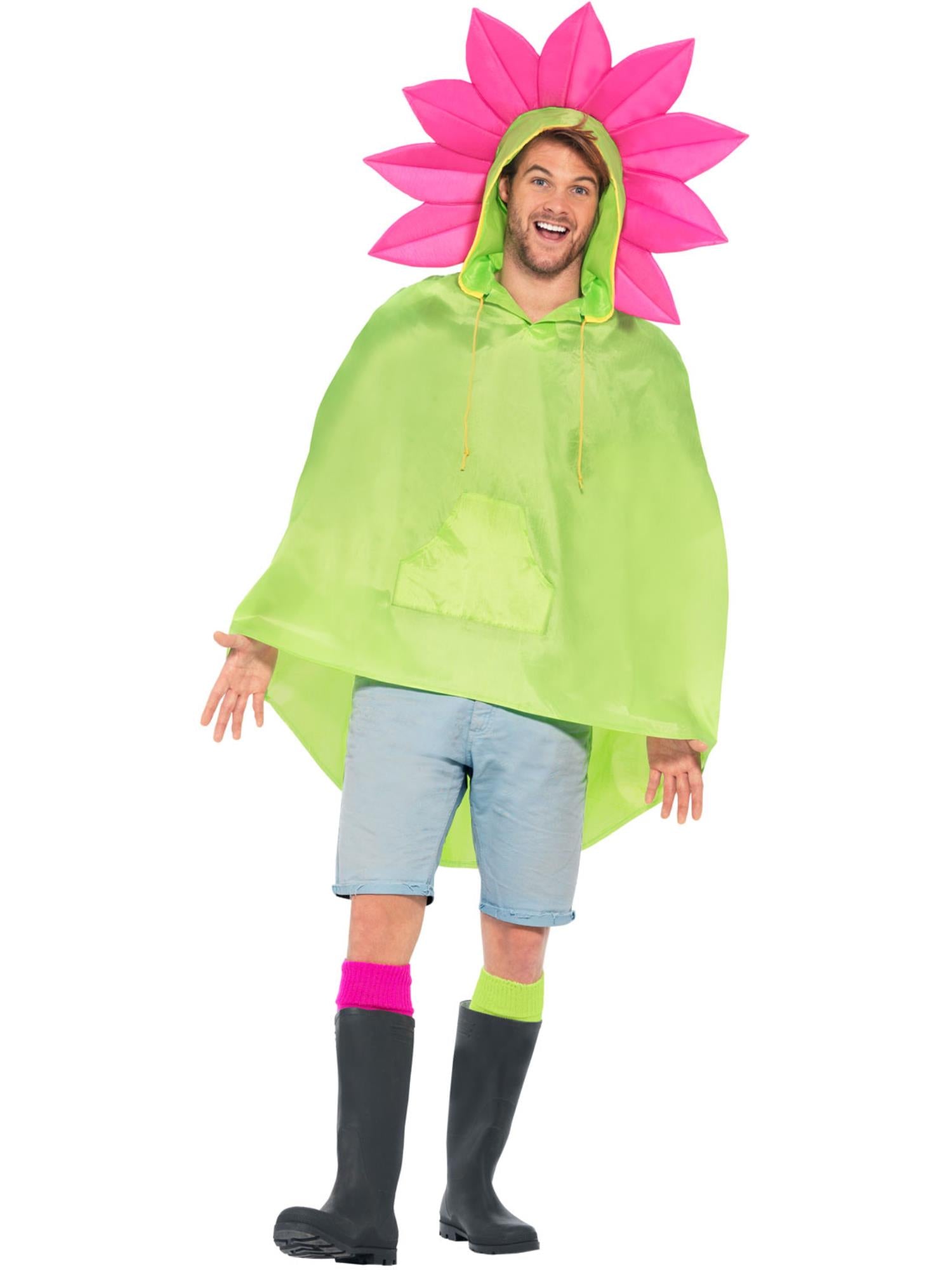 smiffys-fever-flower-party-poncho-gr-n-einheitsgr-e image 4