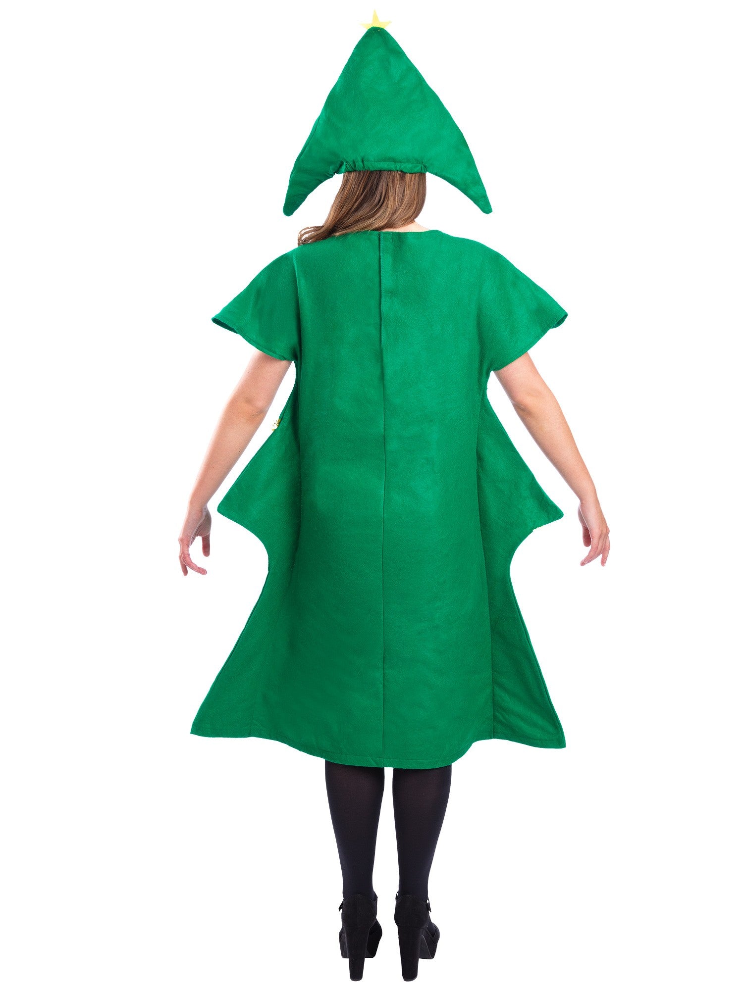 smiffys-fever-christmas-tree-kost-m-gr-n-damen-tunik-m-tze image 2