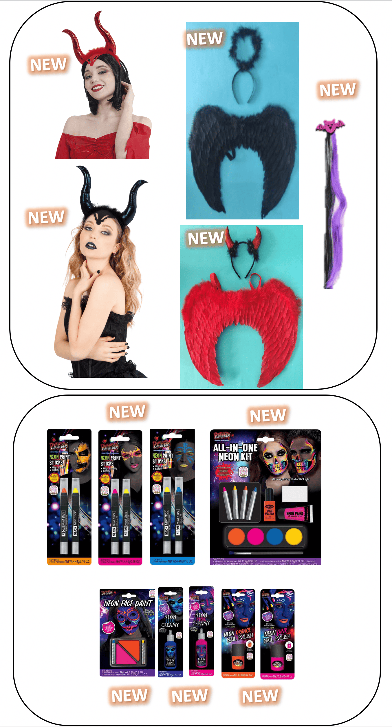 rubies-display-doppelseitig-neon-glamour-190-cm-st-nder image 2