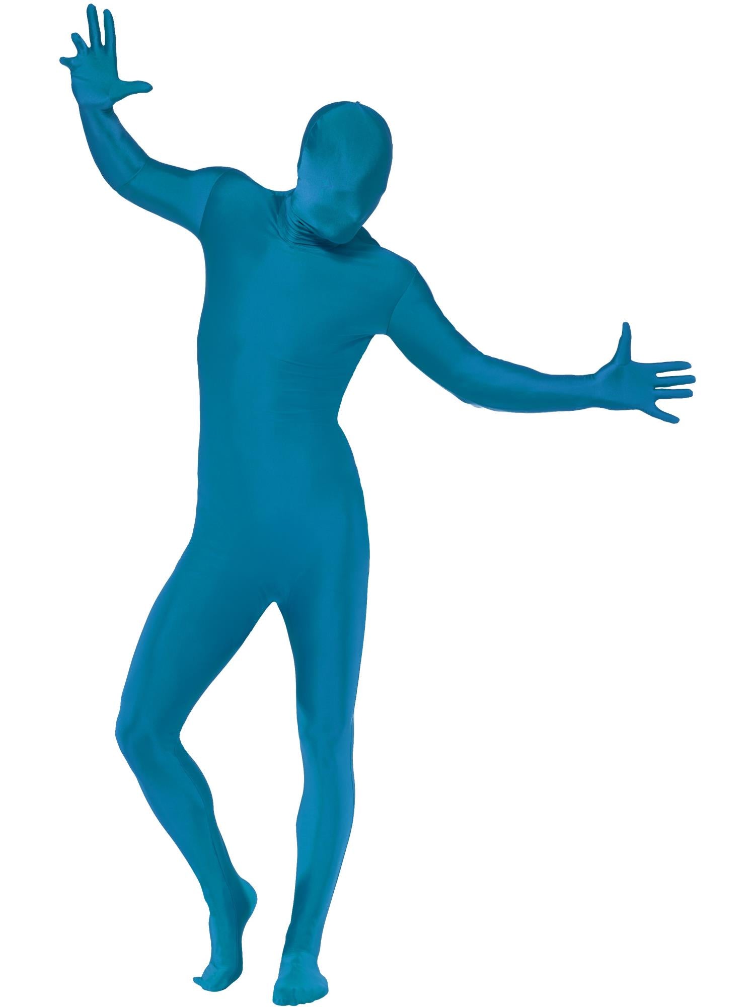 smiffys-fever-second-skin-suit-morph-kost-m-blau-gr-m-mit-tasche image 1