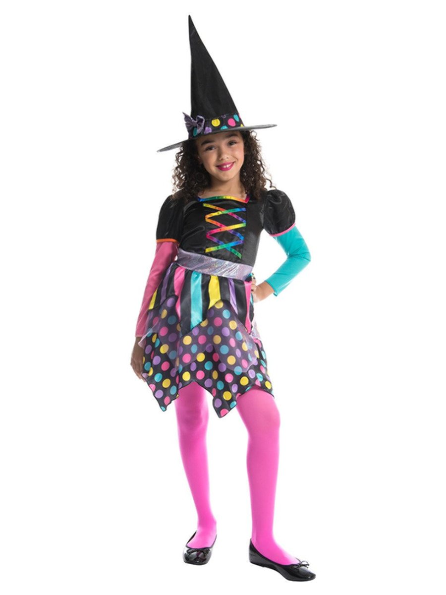 smiffys-fever-neon-hexen-kost-m-m-dchen-bunt-gr-m image 1