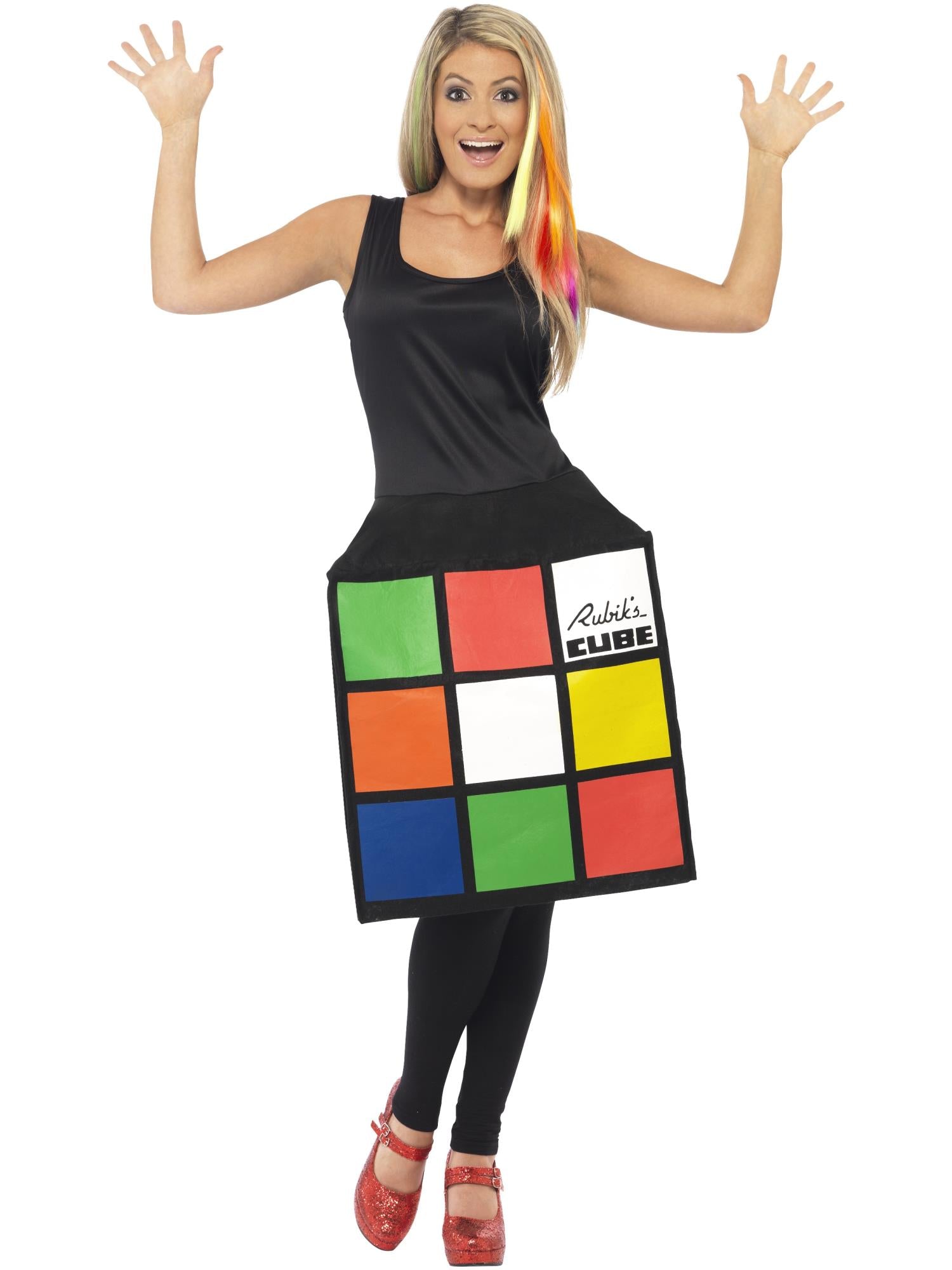 smiffys-fever-rubik-s-3d-cube-kost-m-large-70er-bunt image 2