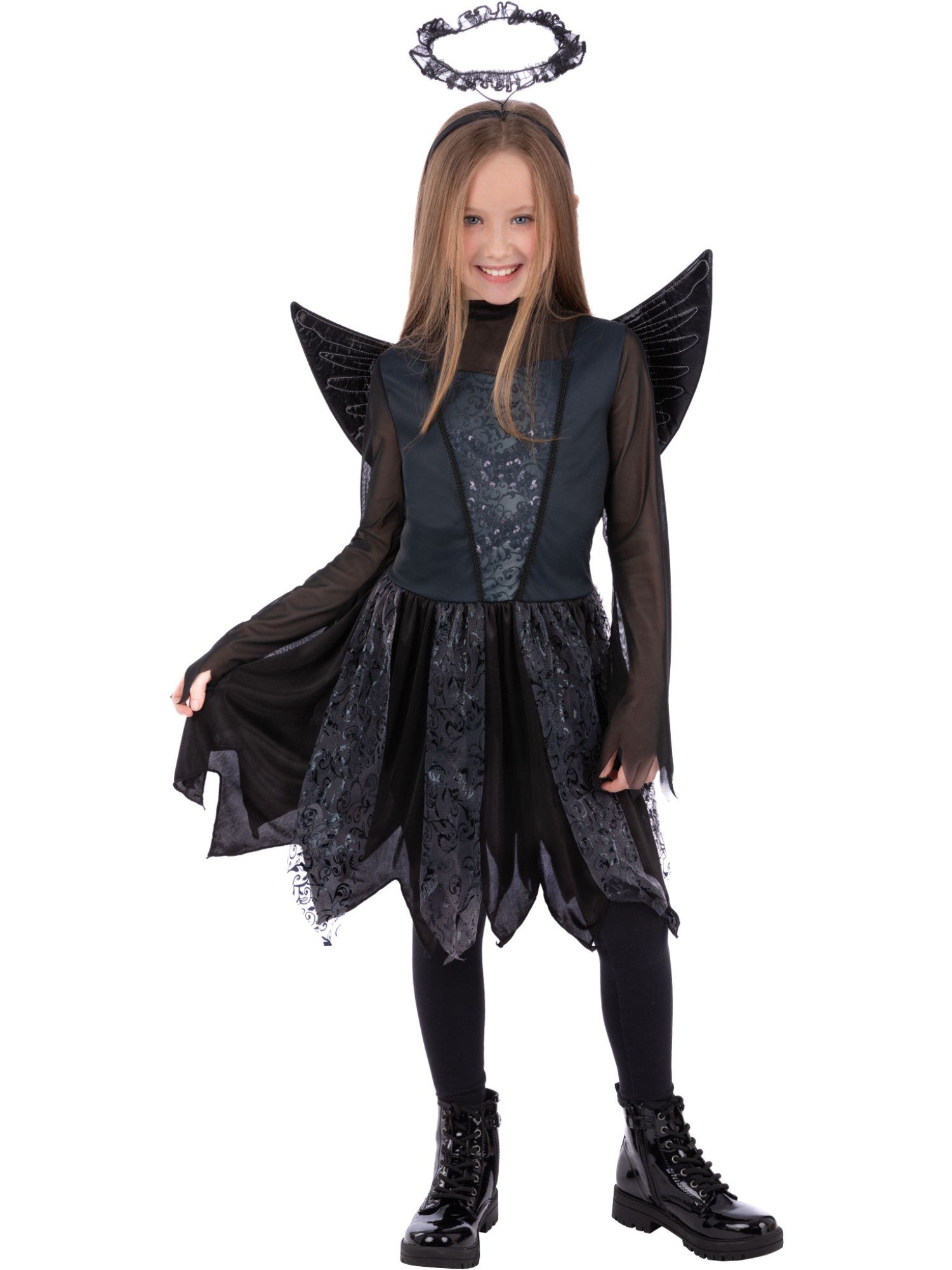 smiffys-fever-dark-angel-kost-m-m-dchen-gr-l-schwarz image 1