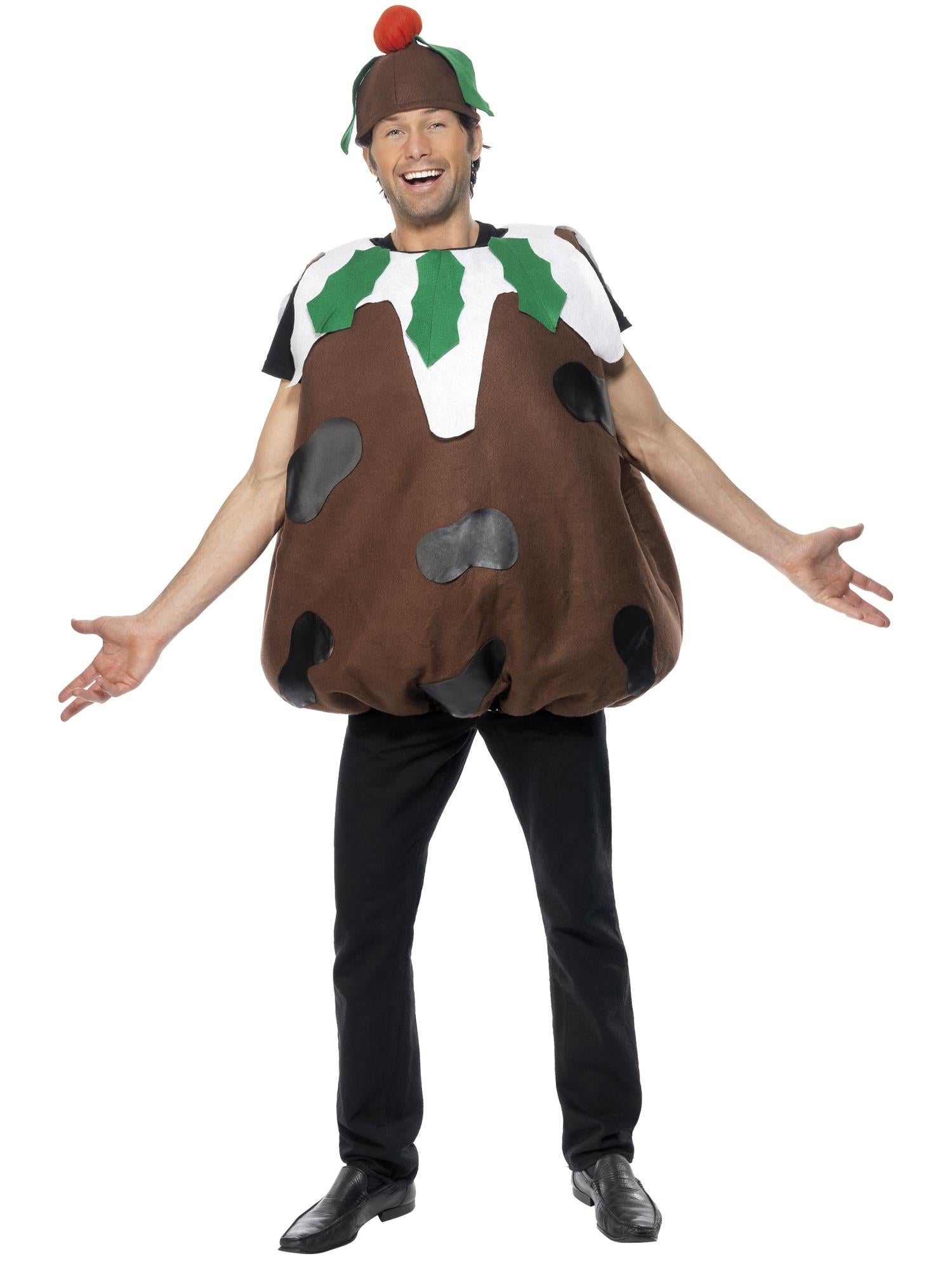 smiffys-fever-christmas-pudding-kost-m-braun-mit-hut image 1