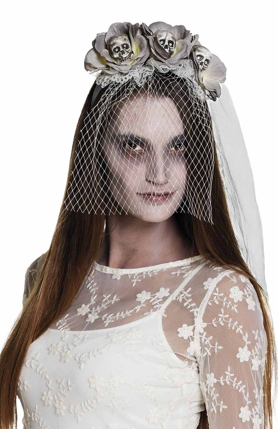 boland-headwear-haarreif-zombie-skulls-mit-schleier image 2