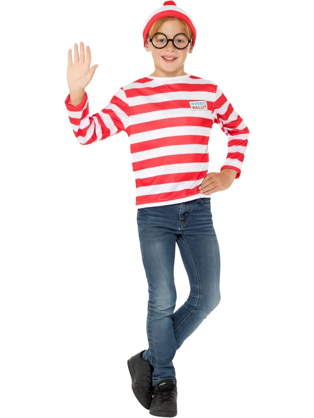 smiffys-fever-wo-ist-walter-kost-m-kinder-set-rot-wei image 1