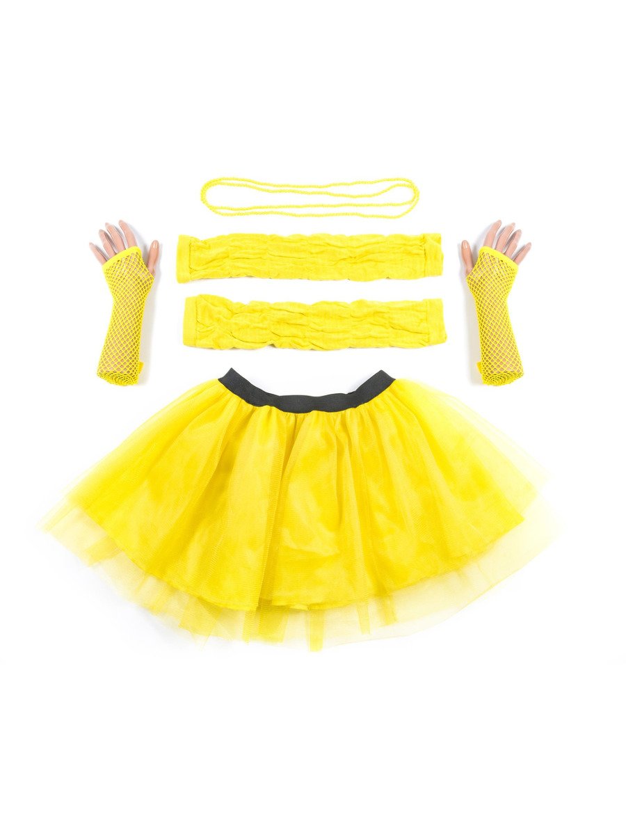 smiffys-fever-tutu-gelb-plus-size-mit-zubeh-r-set image 1