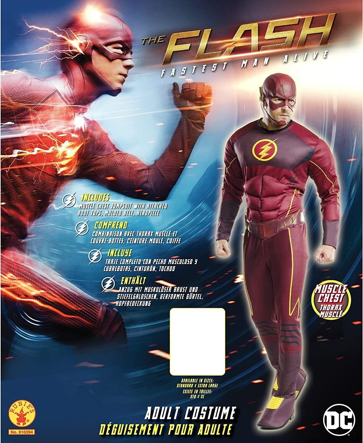 rubie-s-the-flash-deluxe-kost-m-erwachsene-one-size image 2