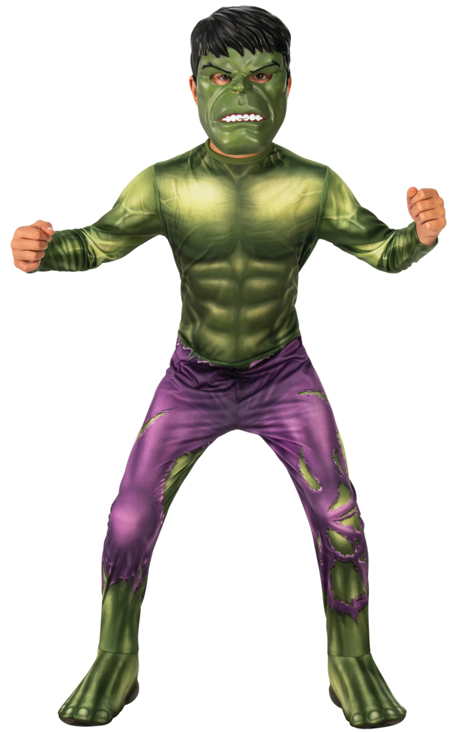 rubies-hulk-avengers-kost-m-gr-n-lila-muskelanzug-mit-maske image 1