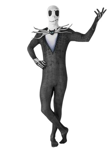 rubie-s-deluxe-jack-skellington-kost-m-m-2nd-skin-ganzk-rperanzug image 2