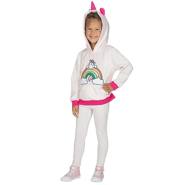 rubie-s-deluxe-einhorn-theodor-hoodie-kinderkost-m-128-wei image 1