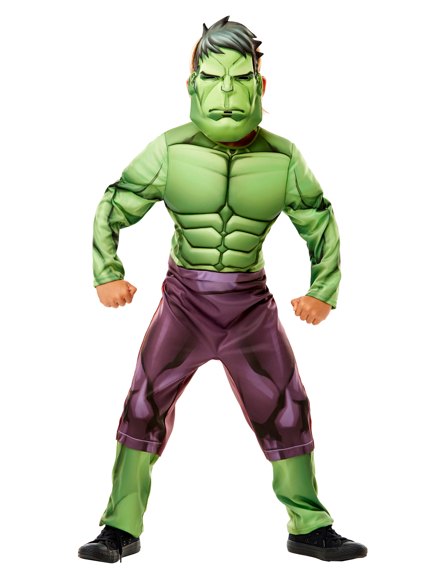rubies-hulk-luxe-kost-m-gr-n-lila-muskeln-maske image 4