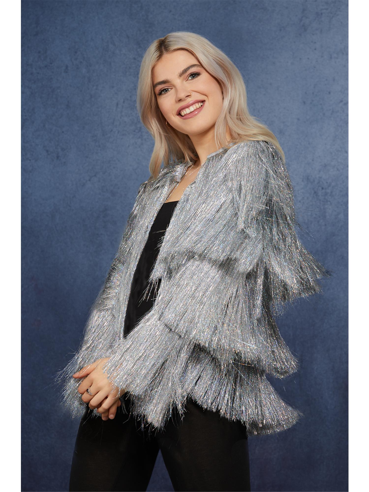 smiffys-fever-tinsel-festival-jacke-silber-fransen-s-m image 4