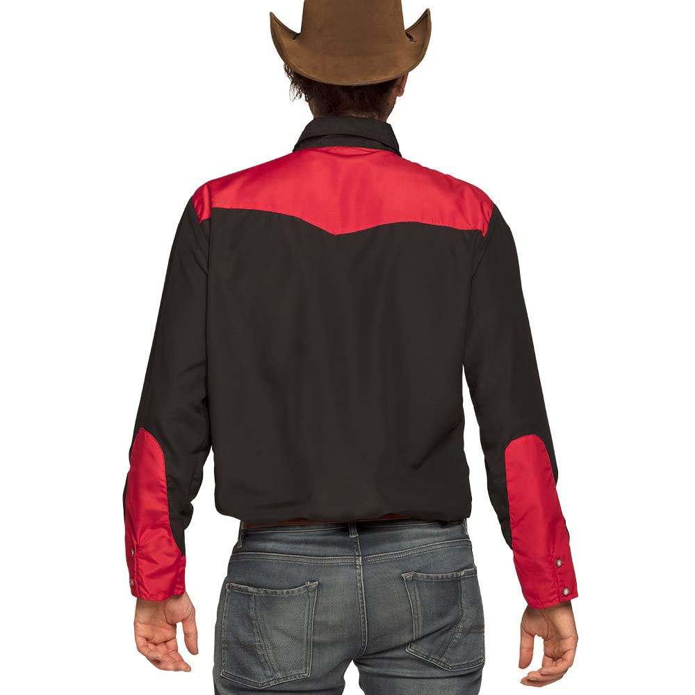 boland-costumes-westernhemd-cowboyhemd-herren-m-schwarz-rot-fransen image 3