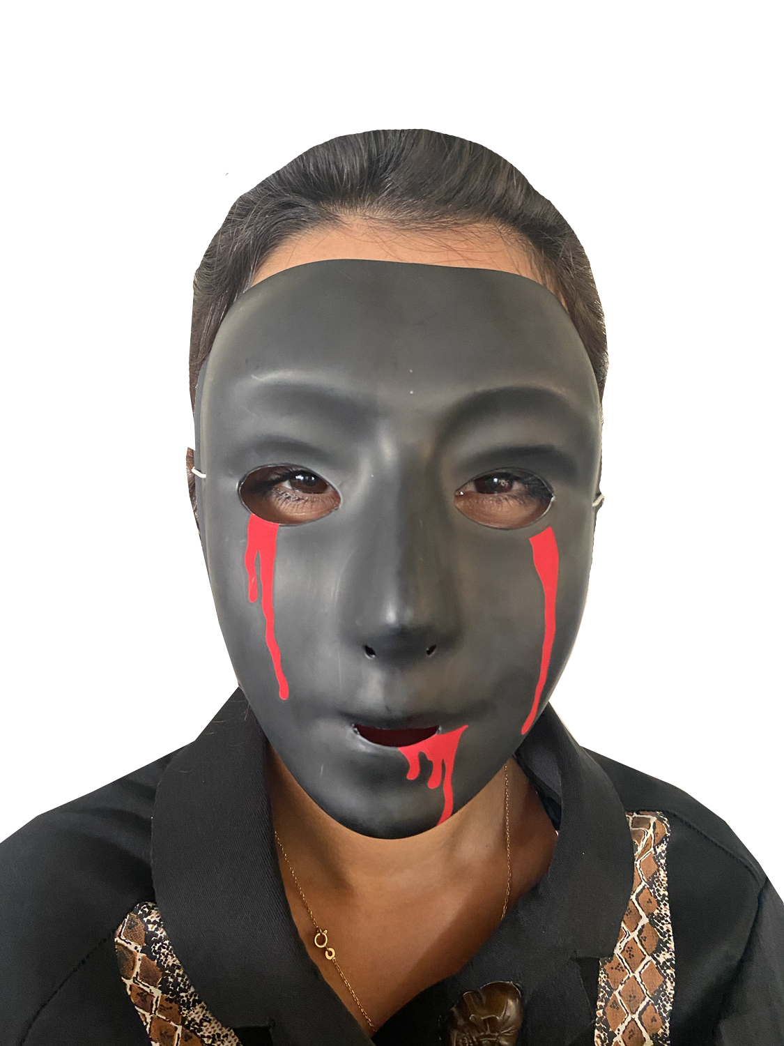 rubies-maske-schwarz-mit-bluttr-nen-herren-halloween image 4