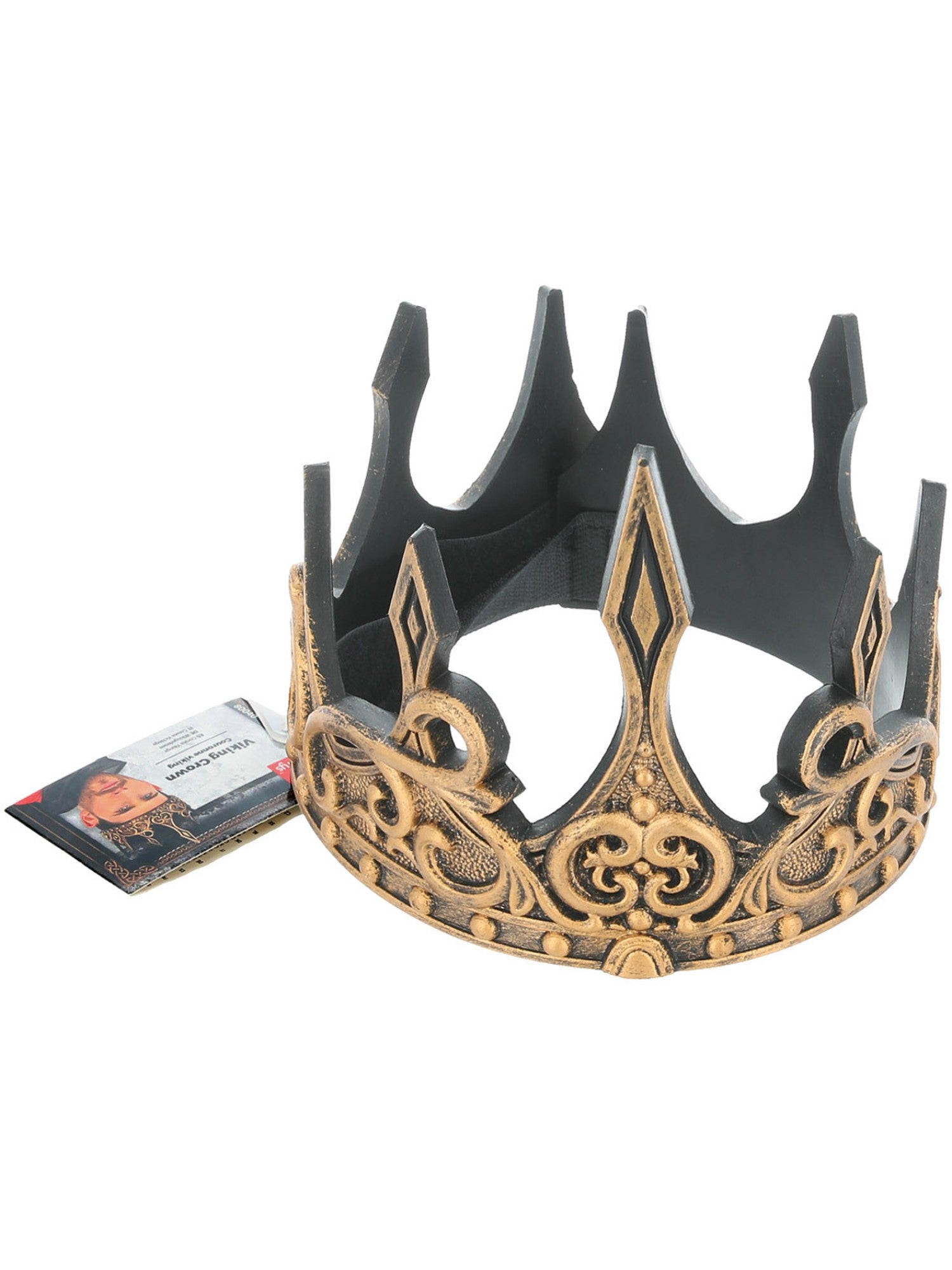 smiffys-fever-wikinger-krone-gold-schwarz-einheitsgr-e image 2