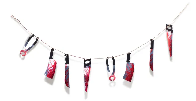 rubies-d-coration-blutige-werkzeuge-girlande-halloween-deko-horror image 1