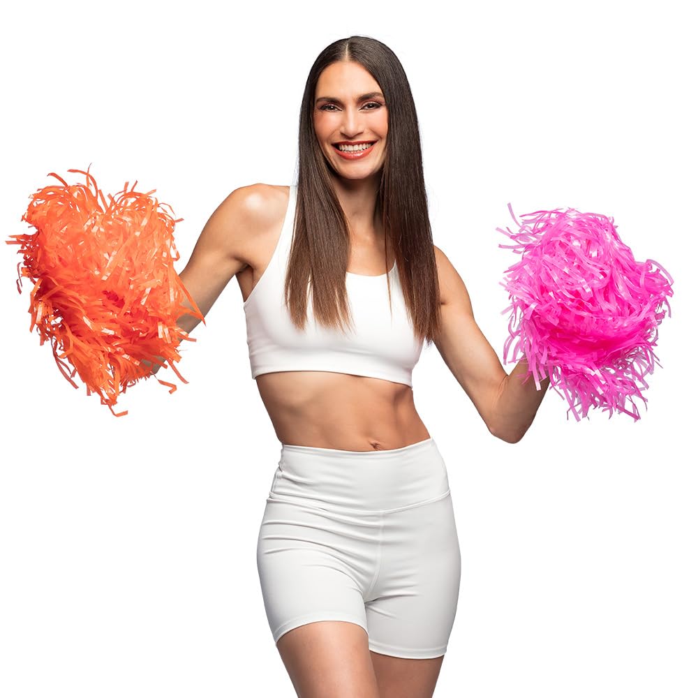 boland-pompons-orange-8-st-ck-34-cm-cheerleader-tanzwedel image 4