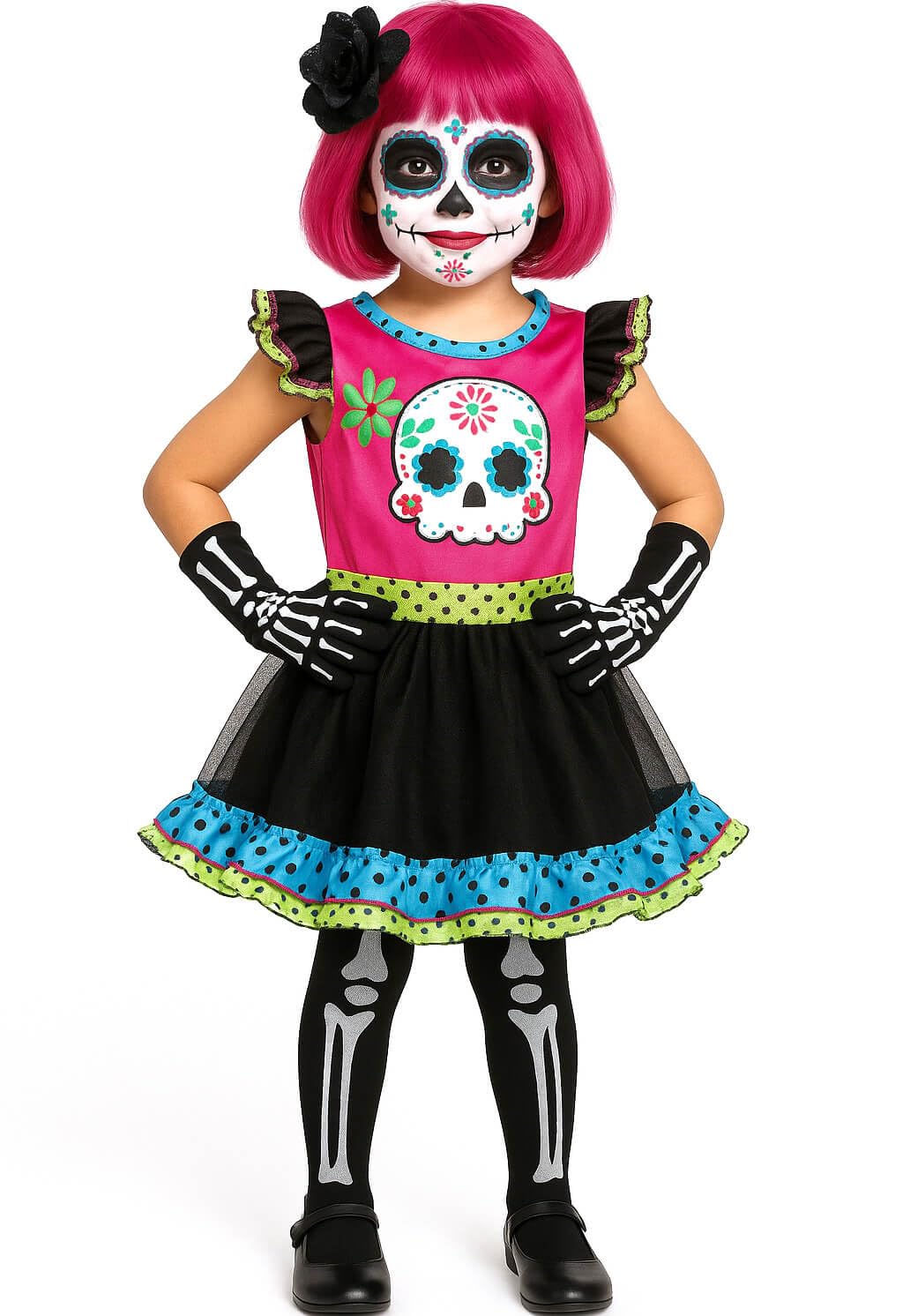 rubie-s-deluxe-la-bonita-d-a-muertos-m-dchenkost-m-m-bunt image 2
