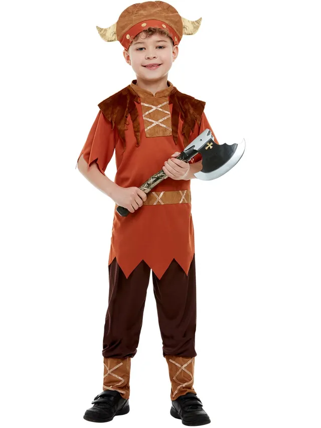 smiffys-fever-boys-viking-costume-kost-m-braun-large-10-12-j image 1
