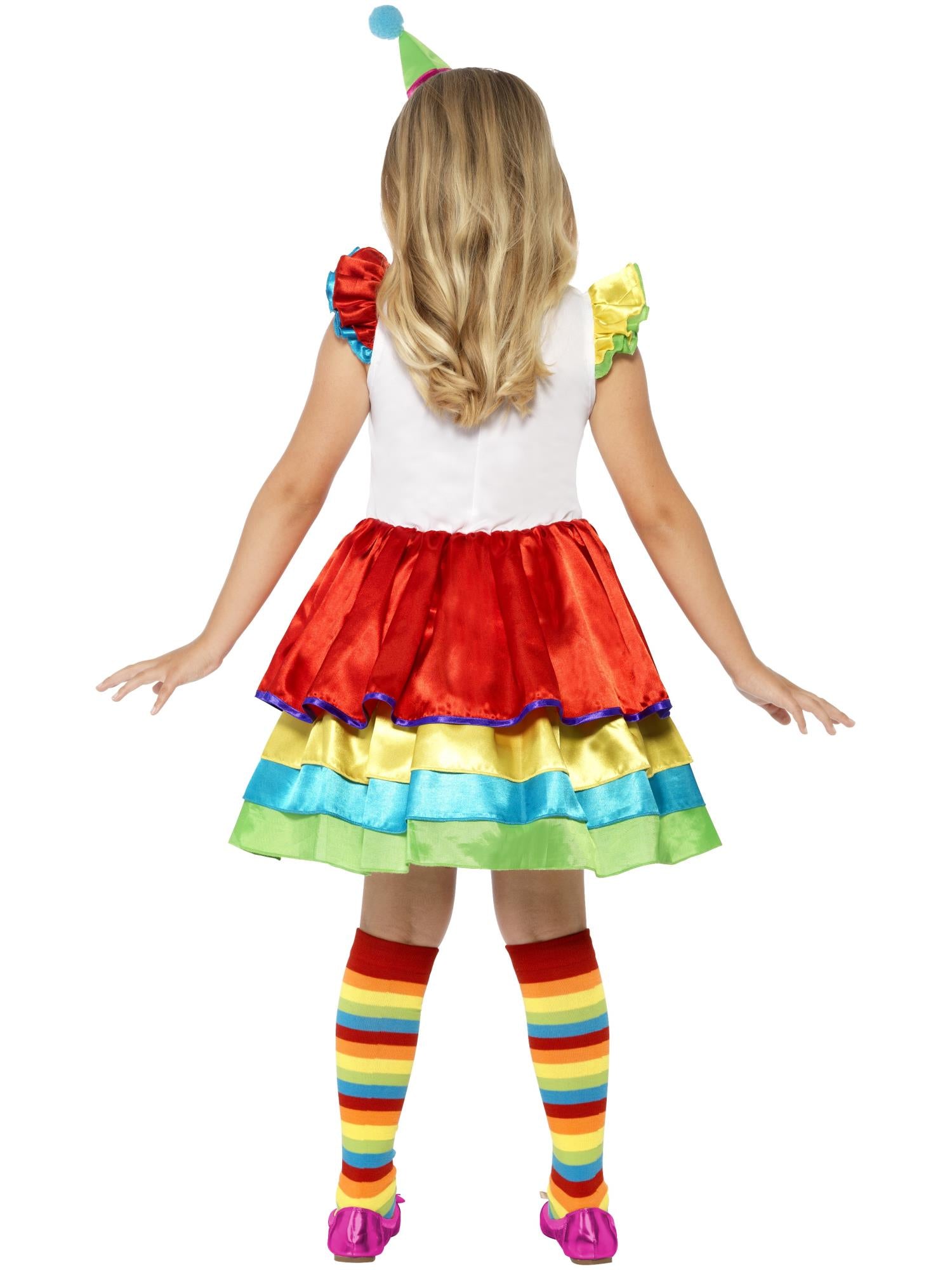 smiffys-fever-deluxe-clown-girl-kost-m-m-dchen-gr-s-bunt-mit-hut image 2