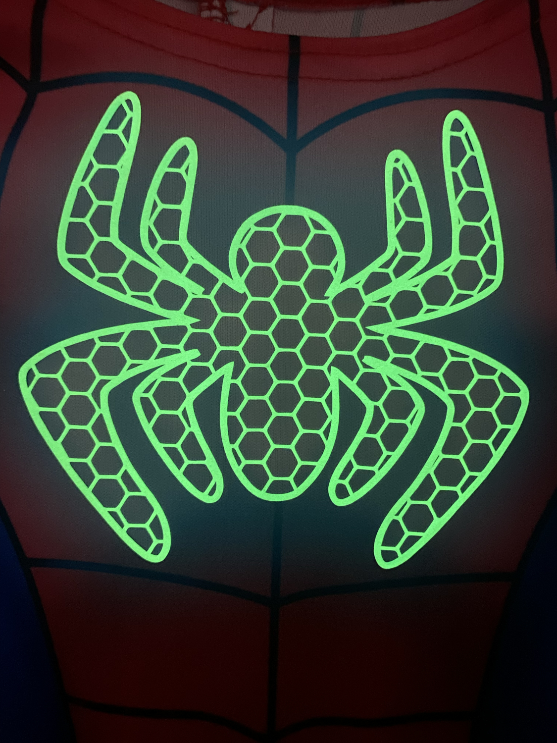 rubies-spidey-glow-in-the-dark-kost-m-rot-blau-maske image 4