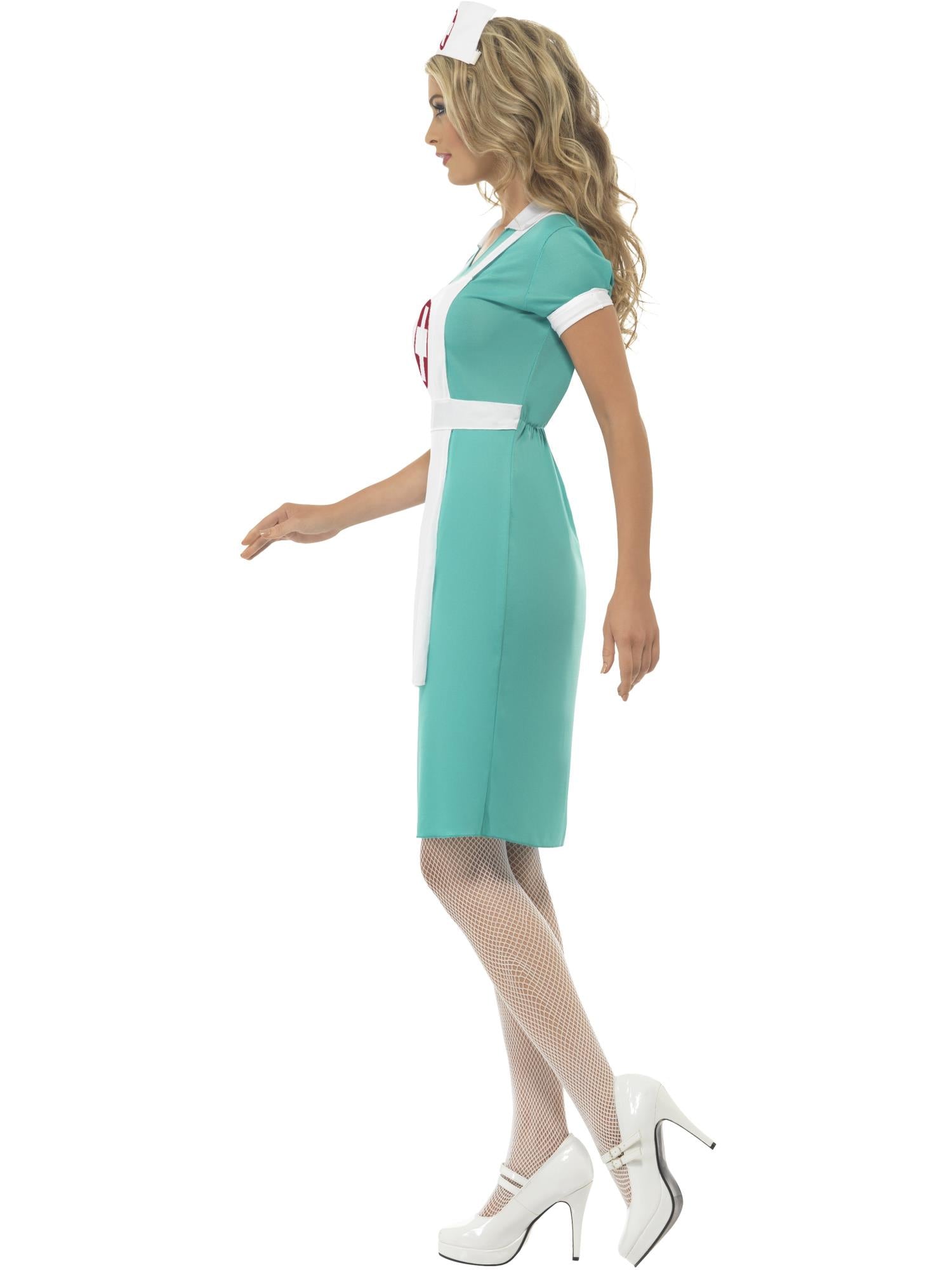 smiffys-fever-scrub-nurse-kost-m-damen-s-gr-n-8-10 image 3
