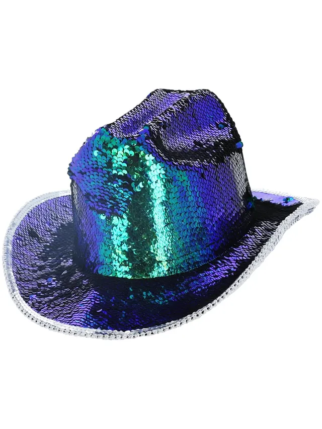 smiffys-fever-deluxe-cowgirl-hut-gr-n-pailletten image 1