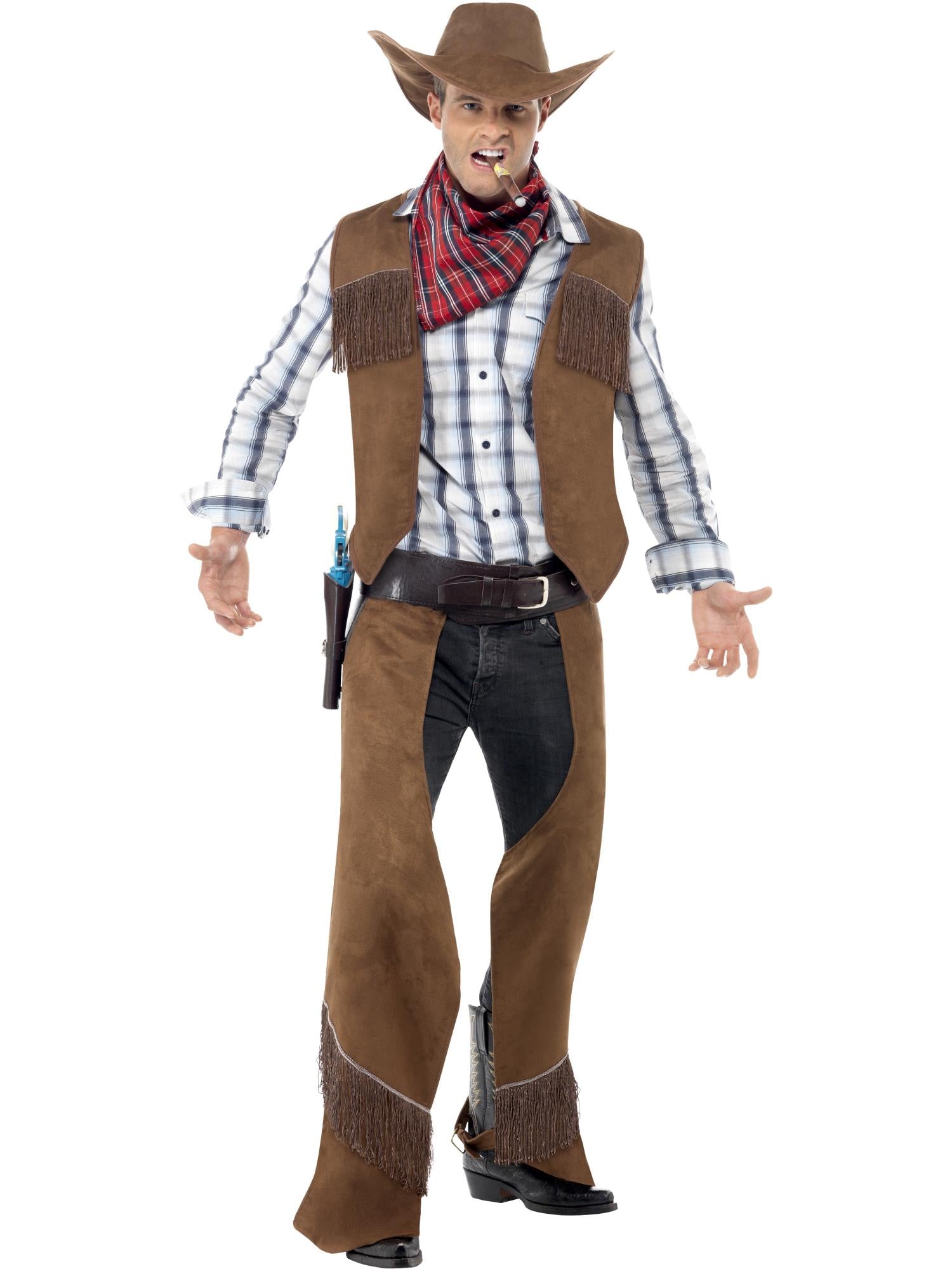 smiffys-fever-fringe-cowboy-kost-m-herren-braun image 1