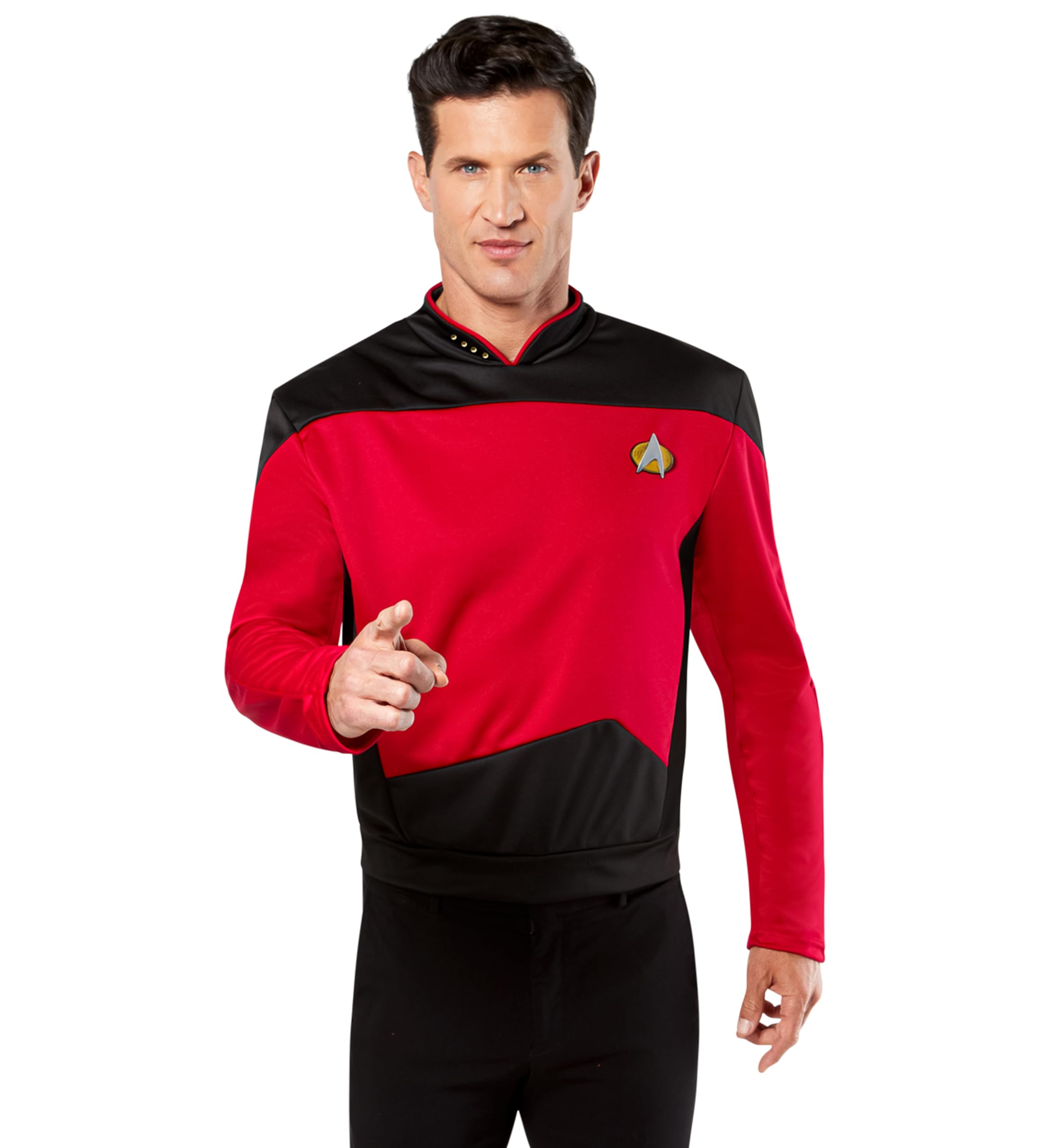 rubie-s-deluxe-star-trek-picard-kost-mshirt-erwachsene-rot image 5