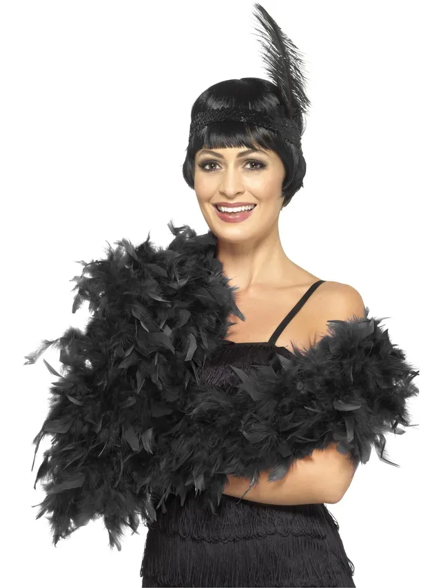smiffys-fever-deluxe-federboa-damen-schwarz-einheitsgr-e image 1