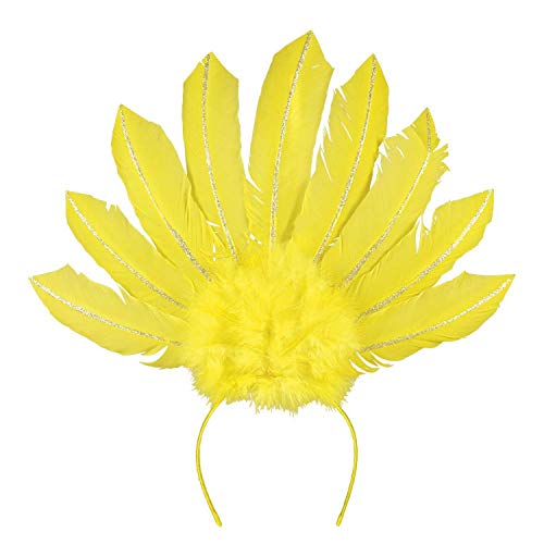 boland-samba-tiara-kopfschmuck-neongelb-1-st-ck-mit-federn image 4