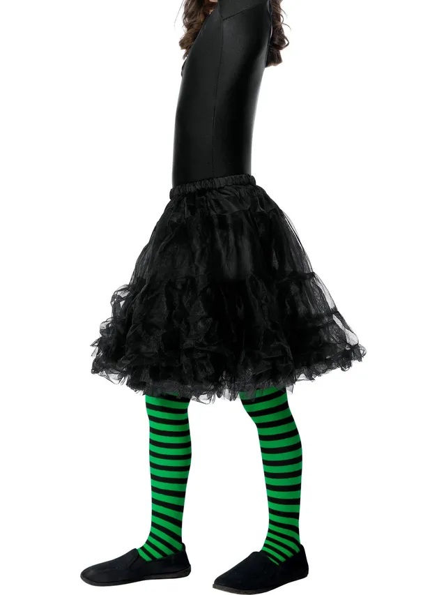 smiffys-fever-wicked-witch-strumpfhose-kinder-gr-n-schwarz image 1