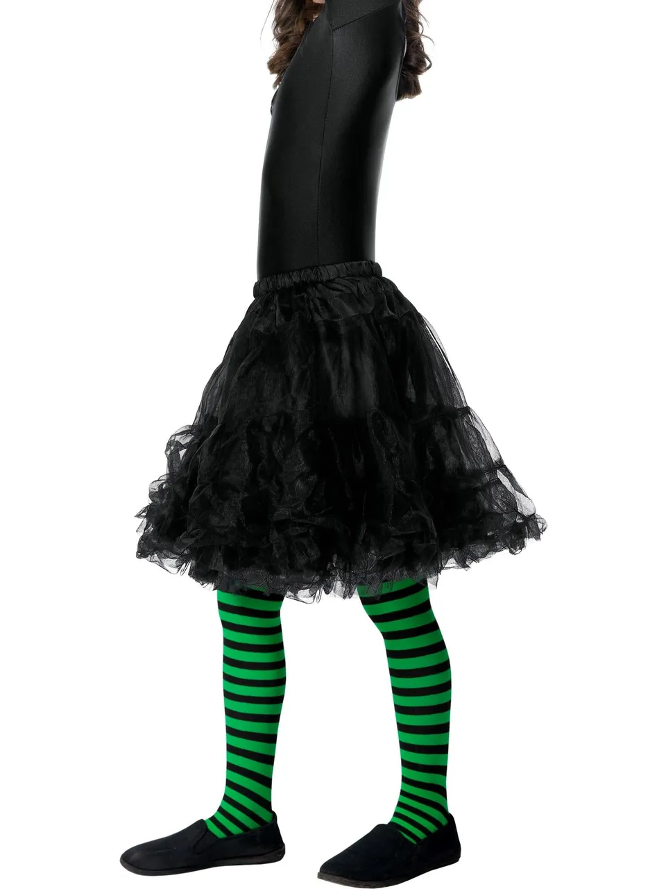 smiffys-fever-wicked-witch-strumpfhose-kinder-gr-n-schwarz image 1