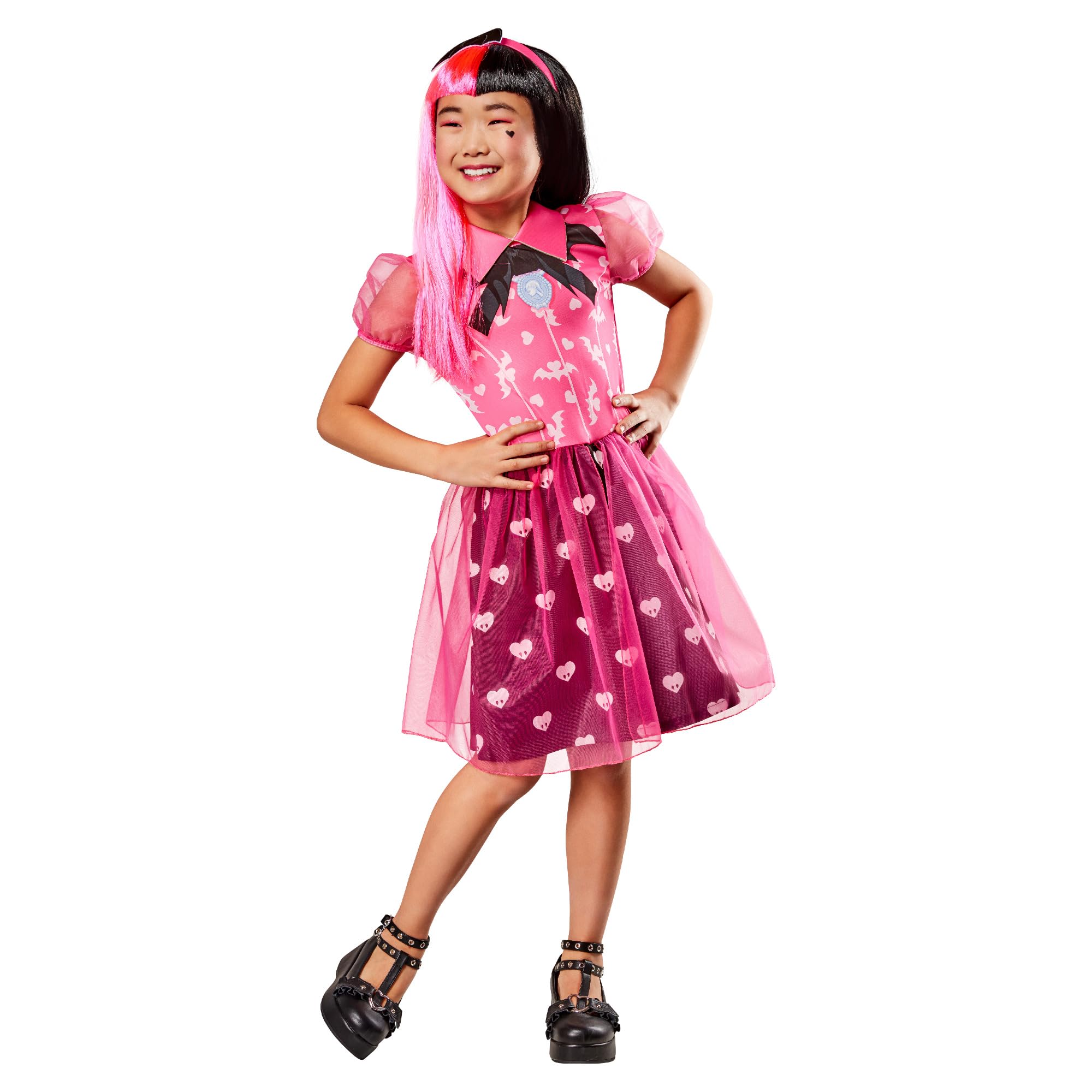 rubie-s-deluxe-draculaura-classic-kost-m-7-8-jahre-kleid-rosa image 1