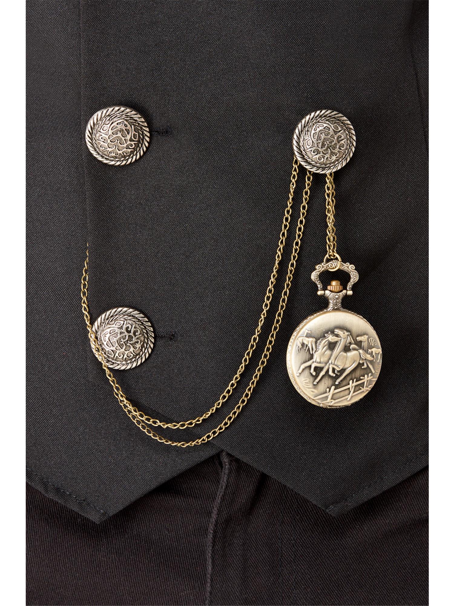 smiffys-fever-20er-taschenuhr-mit-kette-gold-silber image 4