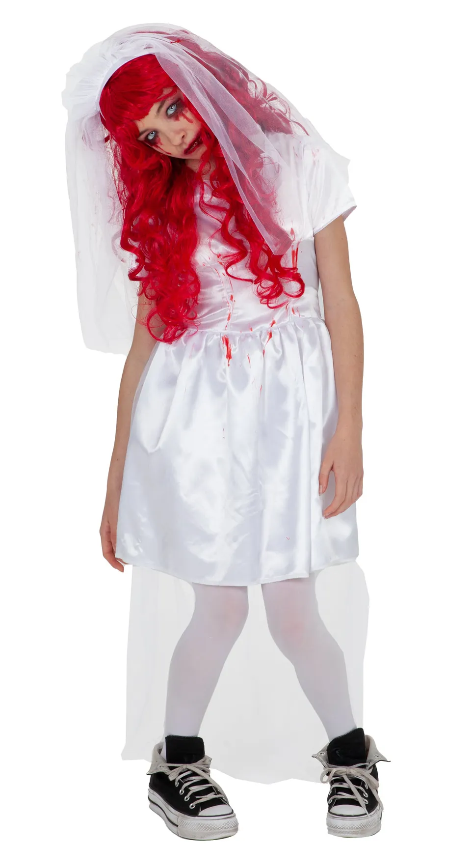 rubies-blut-braut-kost-m-kleid-schleier-9-10-jahre-halloween image 1
