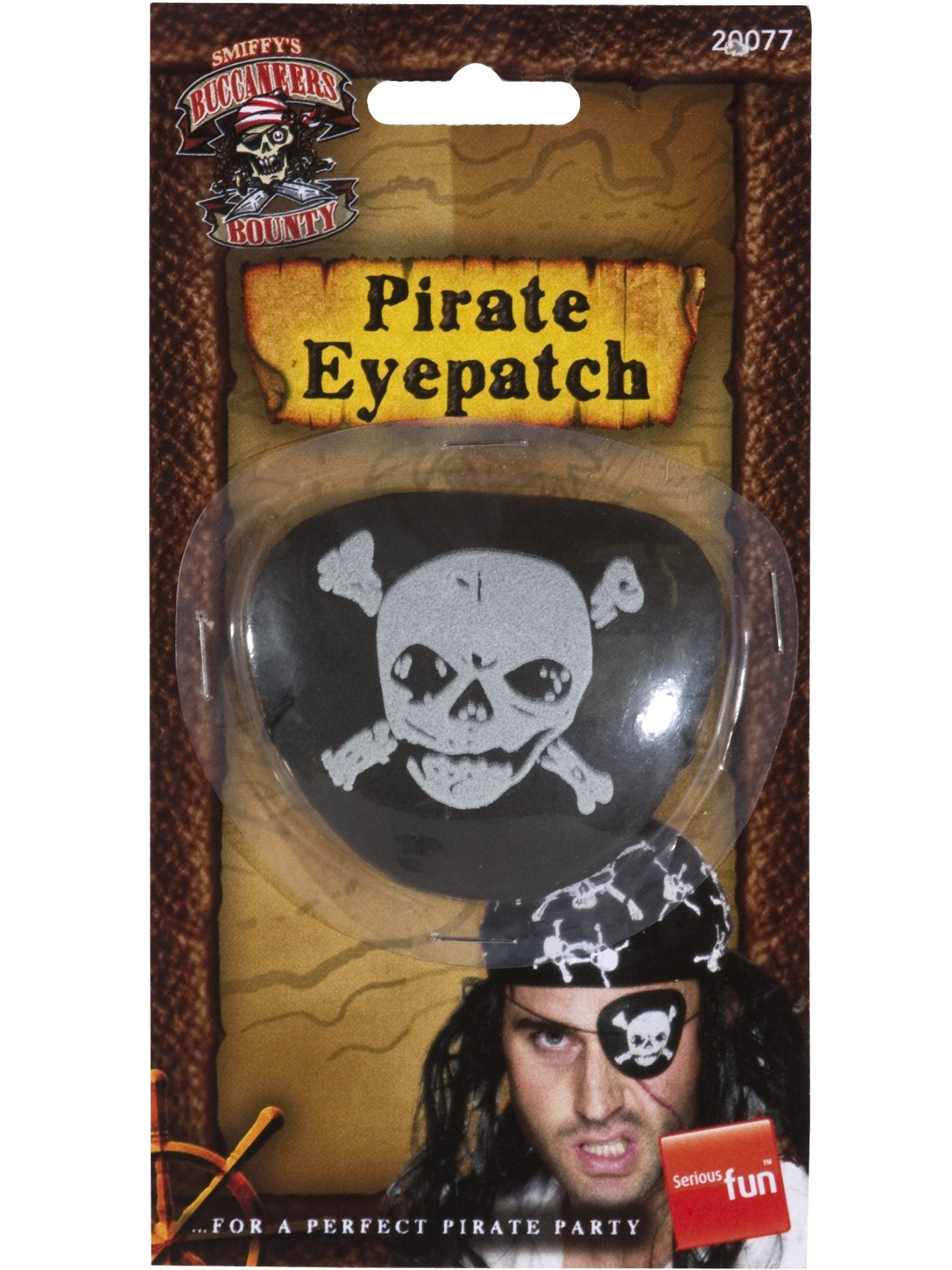 smiffys-fever-piraten-augenklappe-totenkopf-schwarz image 2