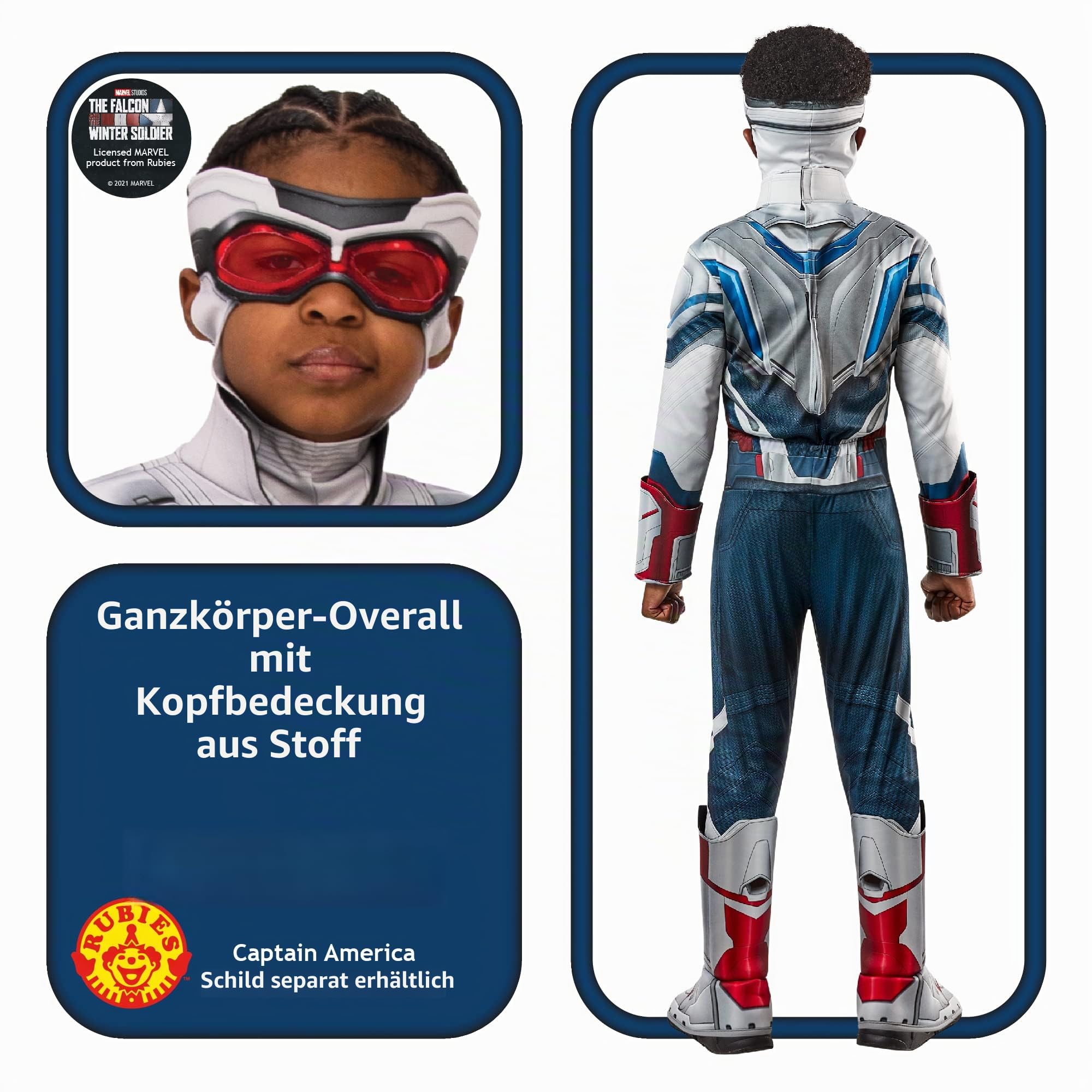 rubie-s-deluxe-captain-america-kinderkost-m-3-4-jahre-marvel image 2