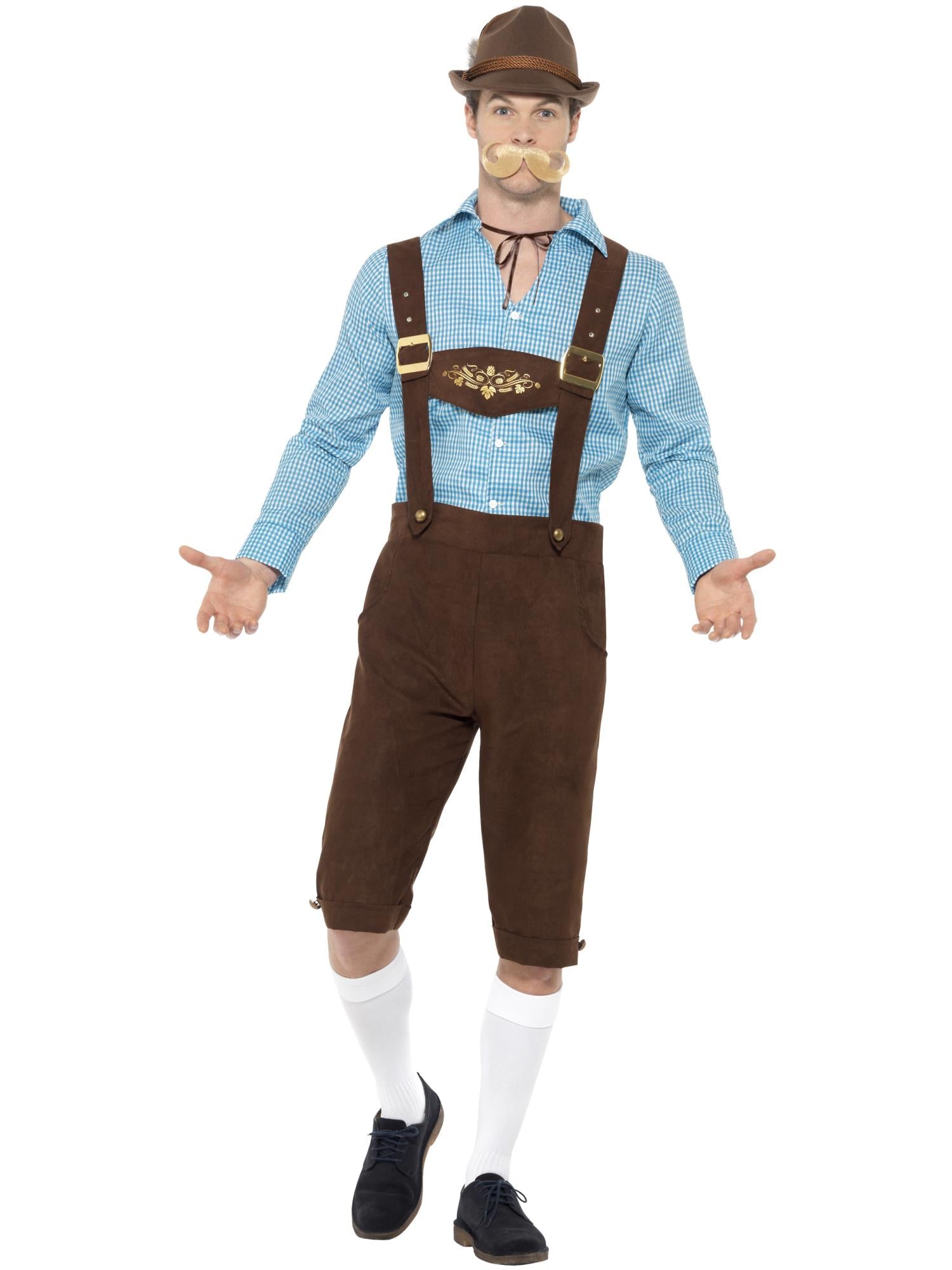 smiffys-fever-beer-fest-kost-m-m-blau-braun-lederhose image 1