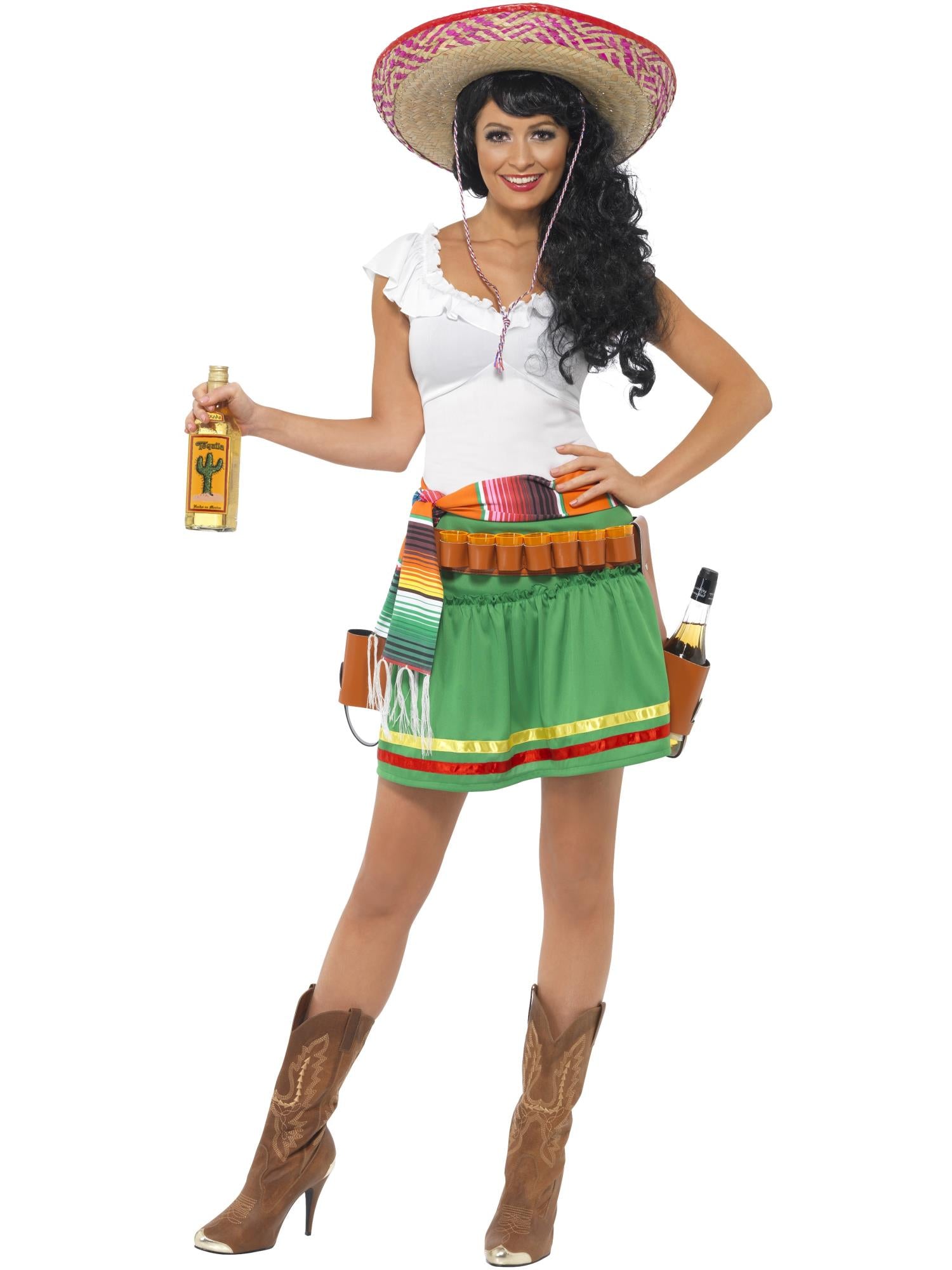 smiffys-fever-tequila-shooter-girl-kost-m-gr-n-damen-29132 image 1