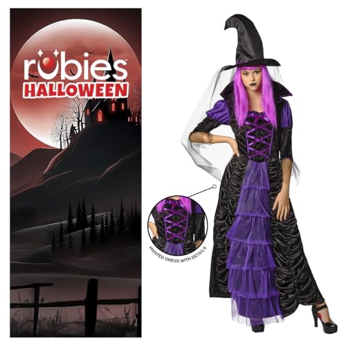 rubie-s-deluxe-b-se-hexe-damenkost-m-kleid-mit-hut image 8