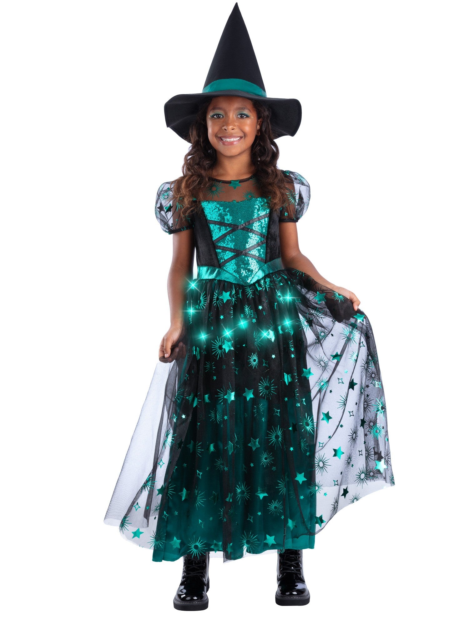 smiffys-fever-emerald-witch-light-up-m-dchenkost-m-m-7-9-led image 2