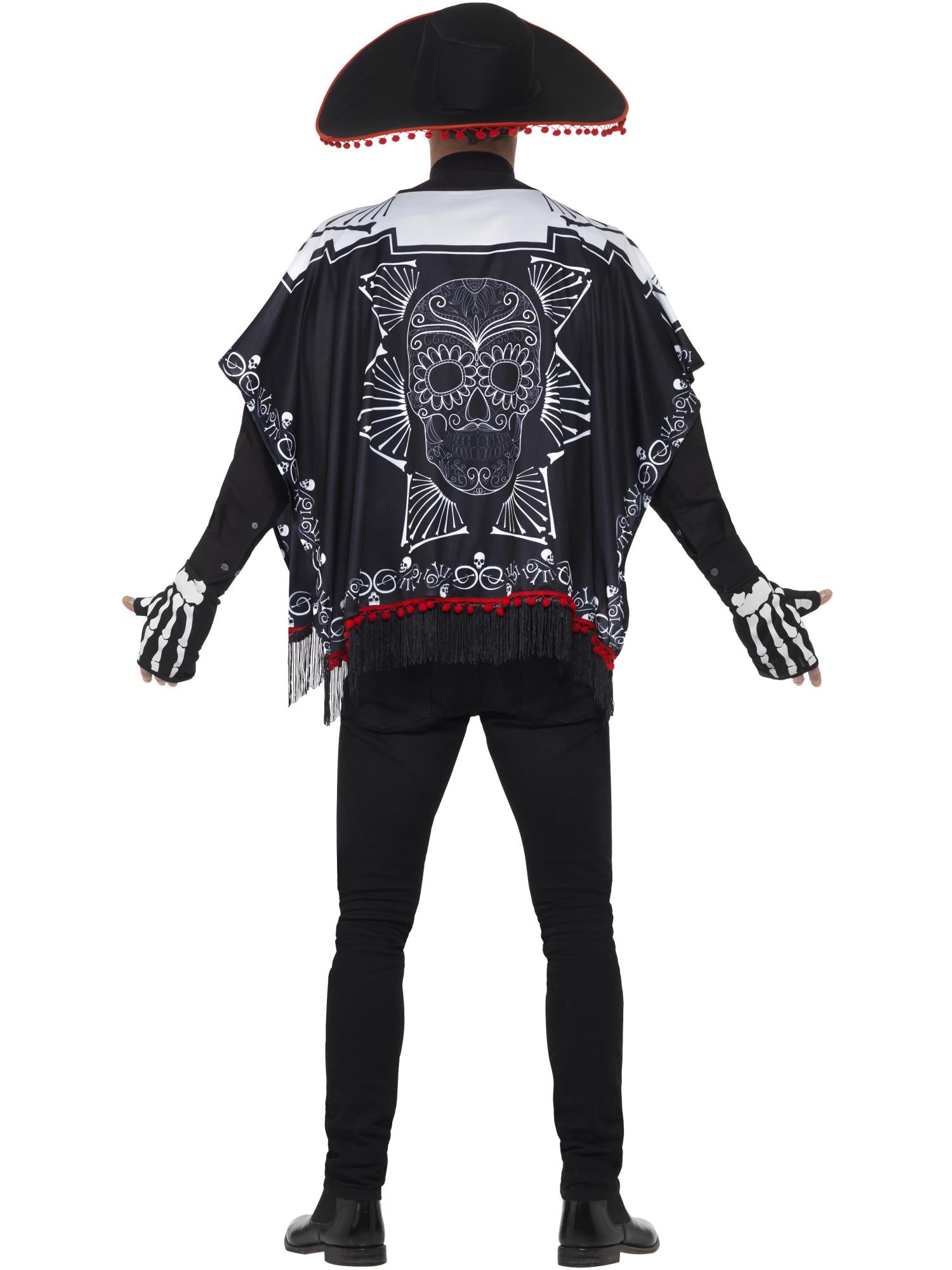 smiffys-fever-day-of-the-dead-kost-m-schwarz-wei image 2