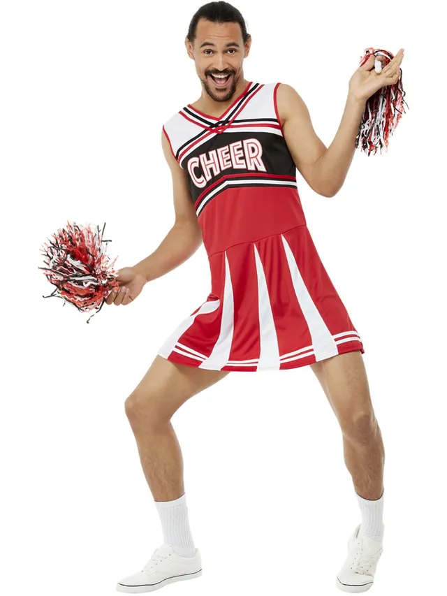 smiffys-fever-cheerleader-kost-m-herren-wei-rot image 1
