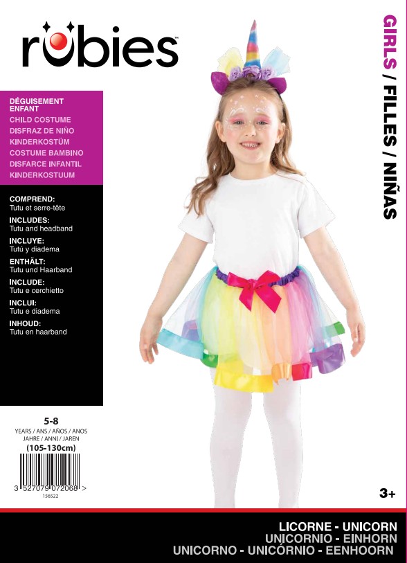 rubies-licorne-einhorn-kost-m-tutu-bunt-mit-rosa-schleife image 5