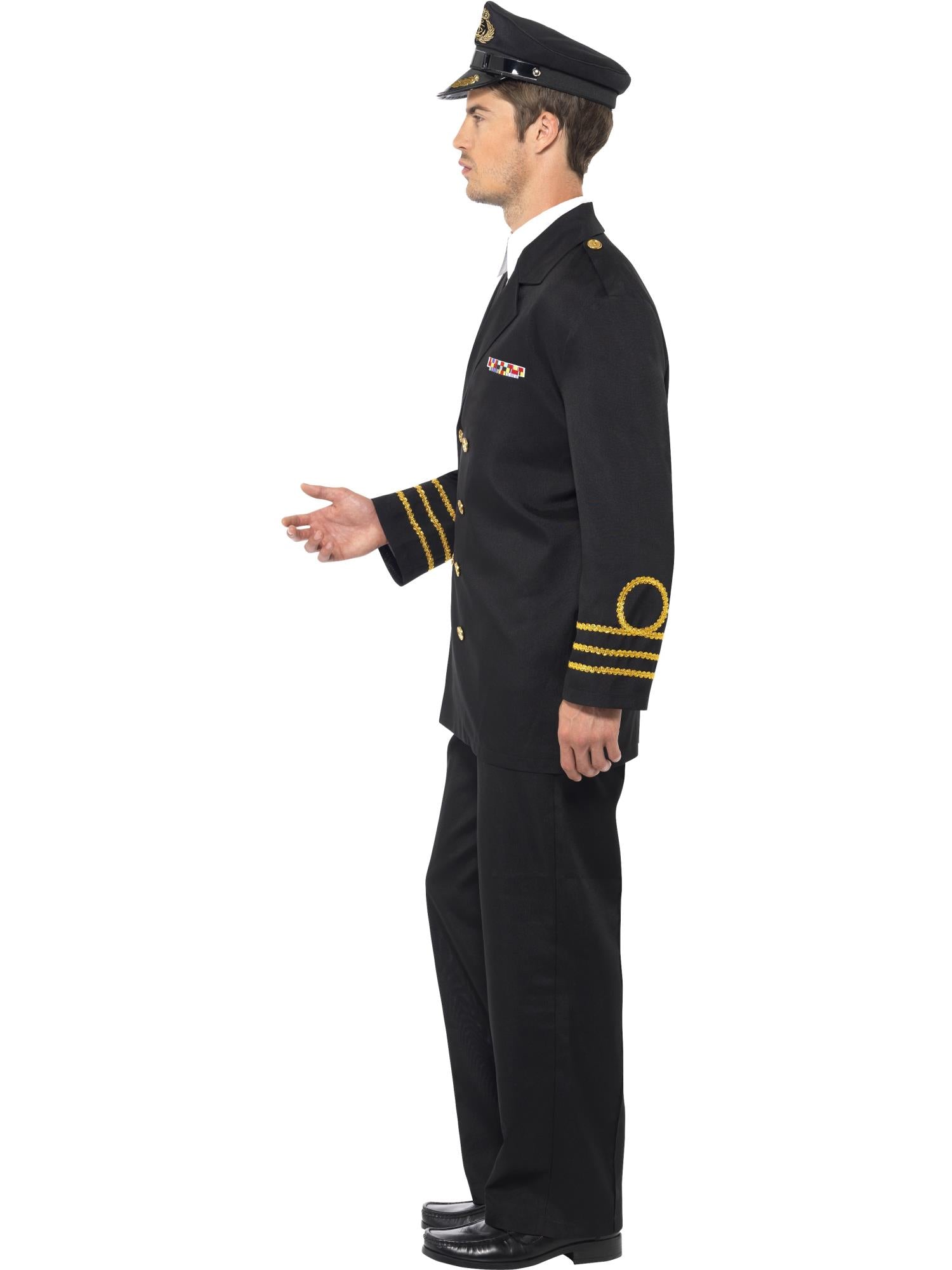 smiffys-fever-navy-officer-kost-m-herren-schwarz-4-tlg image 3