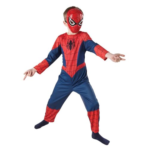 rubie-s-deluxe-spiderman-halbmaske-kinder-rot image 4